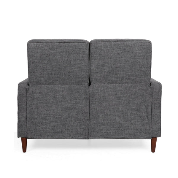 English Elm Christopher Knight Home® - DOUBLE Recliner Fabric Sofa with Plush Cushions and Space-Saving Design for Living Rooms, 49"L Gray 72478.00FGRY