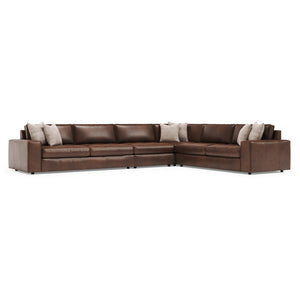 Bernhardt Bernhardt Nest Full Grain Leather Sectional with Deep Plush Seating for Modern Living K2241