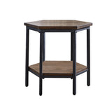 English Elm Steve Silver - Ultimo - 3 Piece Table Set (Hexagon Lifttop & End Tables) - Brown