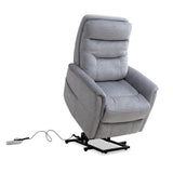 Parker House Parker Living Gemini - Capri Silver Power Lift Recliner with Articulating Headrest Capri Silver 100% Polyester MGEM#812LIFT-CSI