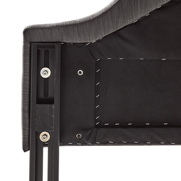 English Elm Christopher Knight Home® - Upholstered Headboard Queen with Nailhead Trim, Sturdy Steel Legs, Adjustable Height, Sleek Design Gray 57869.00GRY