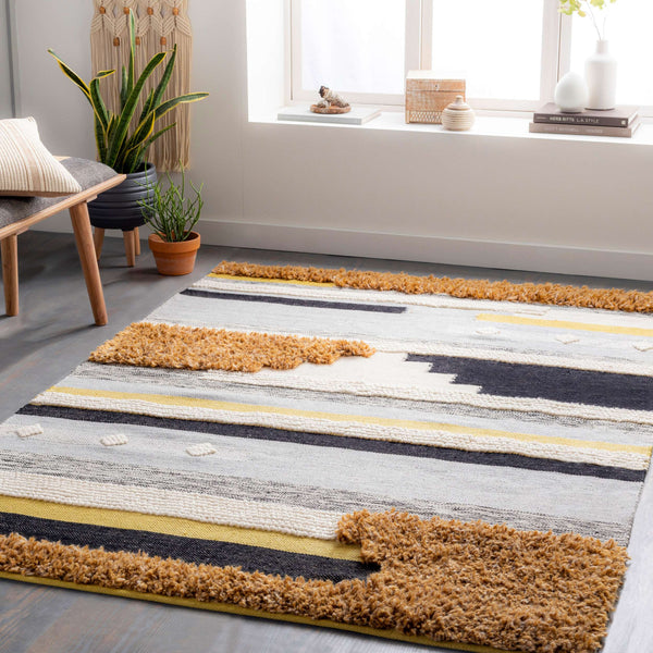 Surya Yuva 2' X 3' Handmade Eco-friendly Area Rug - Global Style, High Pile, Sustainable Pet Yarn Design  Recycled Pet Yarn Yuv2300-268