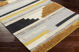 Surya Yuva 2' X 3' Handmade Eco-friendly Area Rug - Global Style, High Pile, Sustainable Pet Yarn Design Camel Recycled Pet Yarn Yuv2301-23