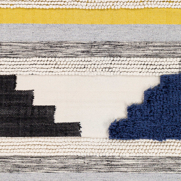 Surya Yuva 2' X 3' Handmade Eco-friendly Area Rug - Global Style, High Pile, Sustainable Pet Yarn Design Blue Recycled Pet Yarn Yuv2302-268