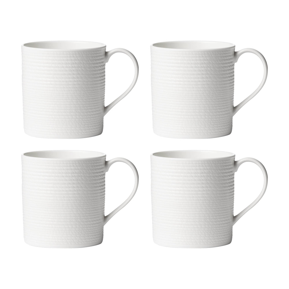 Lenox LX Collective White Mugs, Set of 4 White, WHITE PORCELAIN 894664