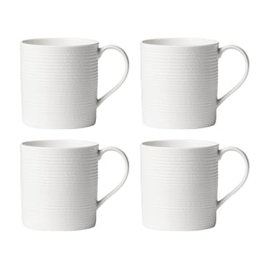 Lenox LX Collective White Mugs, Set of 4 White, WHITE PORCELAIN 894664