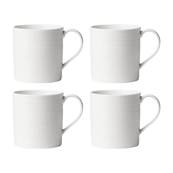 Lenox LX Collective White Mugs, Set of 4 White, WHITE PORCELAIN 894664