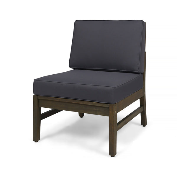 English Elm Perla Armless Accent Chair Tailored Low Profile Upholstered Seat for Living Room 58941.00L-M-RGDGRY-59098.00GRY