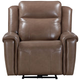 Parker House Atlantis - Smooth Latte Power Zero Gravity Recliner Brown 100% Leather ,Leather Match Matl#812phz-smlt