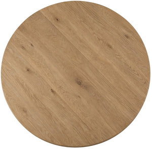 Hooker Furniture Driftwood 60-Inches Round Dining Table — Buckboard Sun‑Faded Oak Finish, Pedestal Base, Seats 6 Elegantly 6820-75223-80