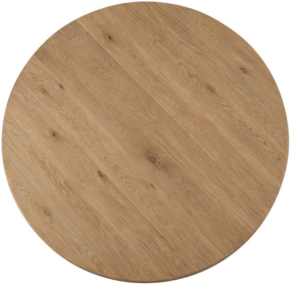 Hooker Furniture Driftwood 60-Inches Round Dining Table — Buckboard Sun‑Faded Oak Finish, Pedestal Base, Seats 6 Elegantly 6820-75223-80