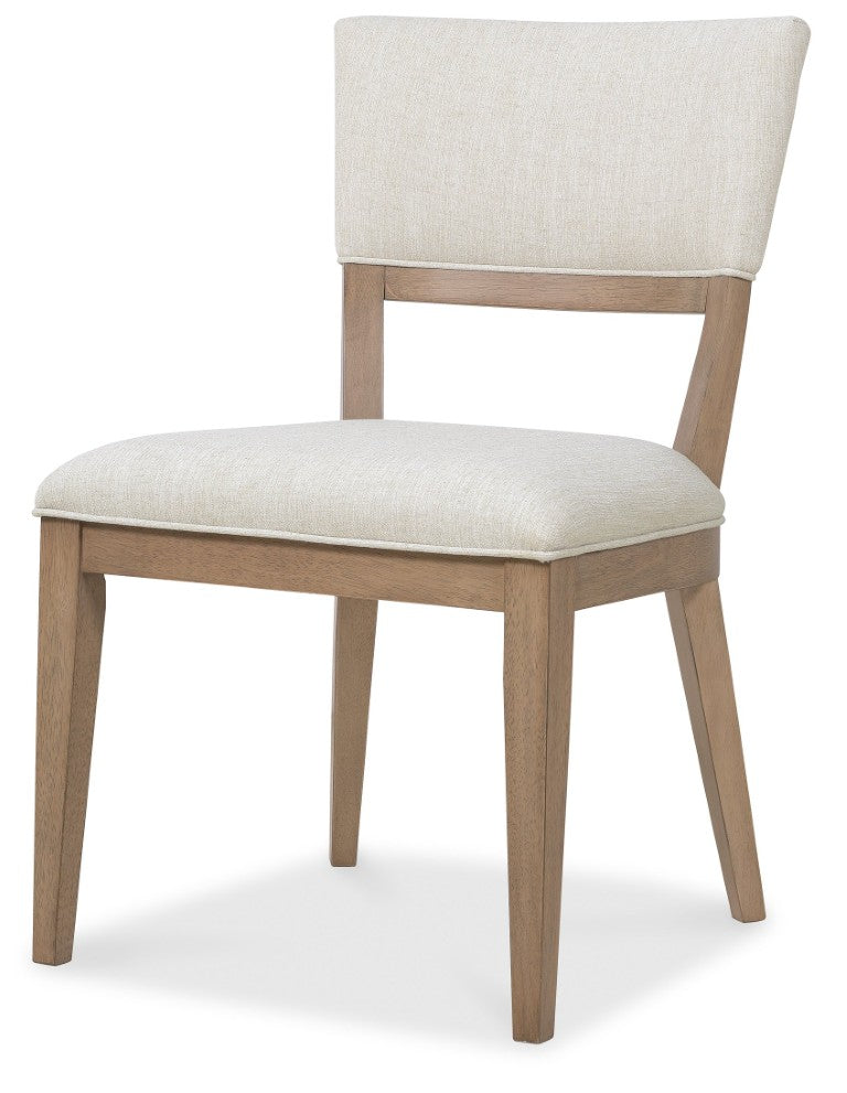 Hooker Furniture Sonnet Upholstered Side Chair With Savile Oatmeal Fabric, White Oak Wren Finish, Tailored Trim 6072-75510-85