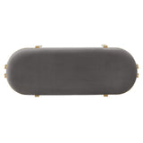 Homelegance By Top-Line Raiden Upholstered Bench Grey Velvet