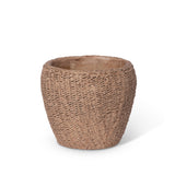 Seagrass Relief Pattern Cement Pot, 6" ECL36125 Park Hill