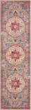 Nourison Passion PSN22 Machine Made Power-loomed Narrow Border Indoor Only Transitional Bohemian Rug Grey,Multi, Grey 100% Polypropylene 99446014368