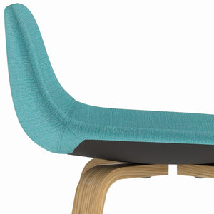 English Elm Randolph Mid-Century Modern Aqua Blue Bentwood Counter/Bar Stools Set Of 2 For Stylish Dining B136P159450-GIGA