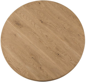 Hooker Furniture Driftwood Round Cocktail Table With Buckboard Finish, Oak Construction, Rustic Distressed Charm For Living Rooms Light Wood 6820-80211-80