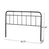 Christopher Knight Home® - Noble House - Crombie Industrial Iron King Headboard