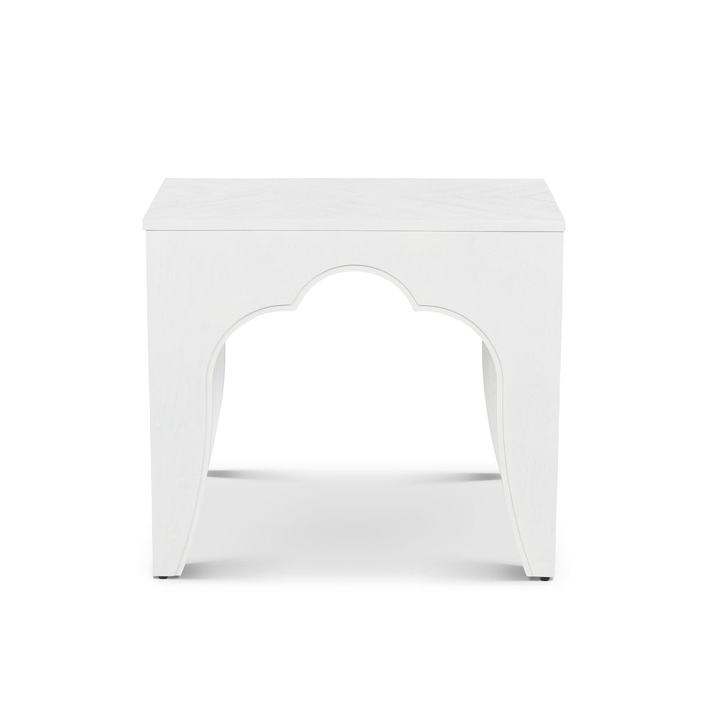 Island Manor End Table, Whitewash EFT40682 Park Hill