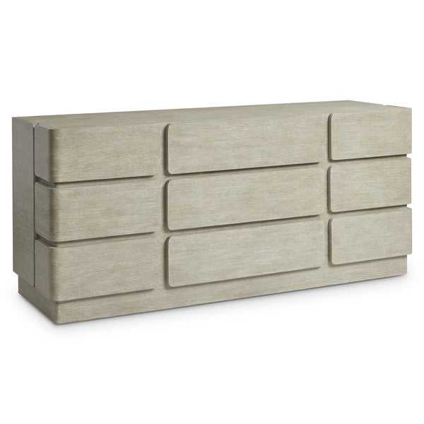 Bernhardt Bernhardt Arcadia Dresser In Wire-Brushed Clay Oak — Rustic-Modern 9-Drawer Wrap-Around Storage, Soft-Close 334054