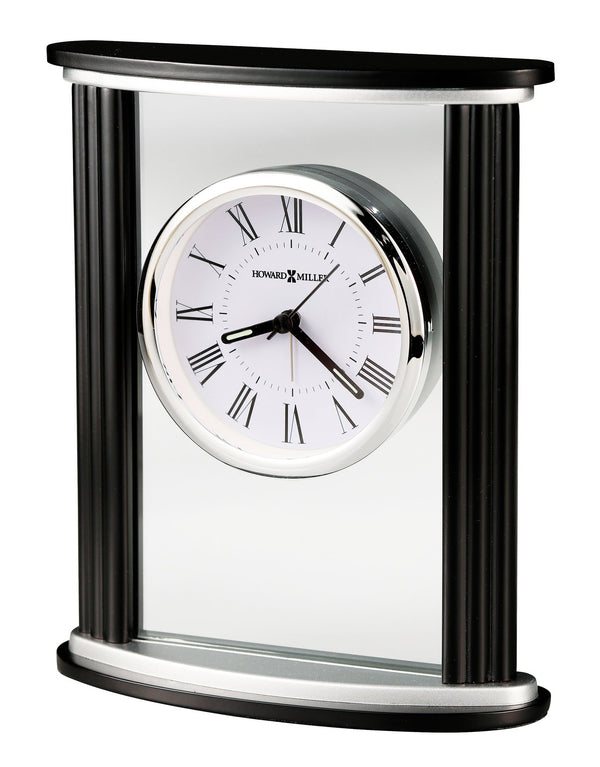 Hekman Furniture 645829 Elegant Wood And Glass Alarm Clock With Roman Numerals, Quiet Sweep Hand, And Sleek Design  Cambridge Tabletop Clock 645829