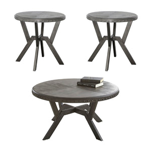 English Elm Steve Silver - Alamo - 3 Piece Table Set - Gray