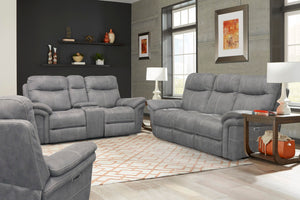 Parker House Parker Living Mason - Carbon Power Reclining Sofa Loveseat and Recliner Carbon 100% Polyester (W) MMA-321CPH-CRB