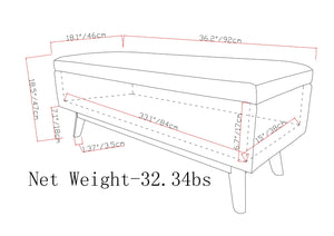 English Elm Owen - Versatile Mid-Century Storage Ottoman In Distressed Chestnut Brown For Stylish Living Spaces B136P159196-GIGA
