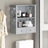 Christopher Knight Home® Modern Bathroom Storage Cabinet - Wall-Mounted, Faux Wood, 2 Drawers