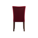 Homelegance By Top-Line Harmonn Upholstered Parsons Dining Chairs (Set of 2) Cherry Rubberwood