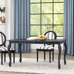English Elm Ext. Dining Table Rubberwood Cabriole Leg French Country Extendable with Butterfly Leaf 70936.00