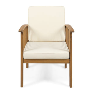 English Elm Casa Acacia Slatted Outdoor Club Chairs Set of 2 with Gray Finish Coastal Patio Seating 63513.00