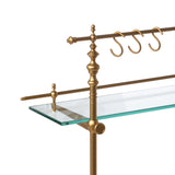 Park Hill White Marble and Brass Bistro Rack EAW26057