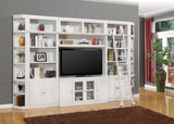 Parker House Boca 56 In. TV Console Cottage White Poplar Solids / Birch Veneers BOC#411