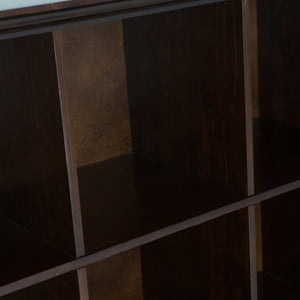 English Elm Acadian 12-Cube Storage Unit – Handcrafted Solid Wood In Brunette Brown For Stylish Organization B136P159412