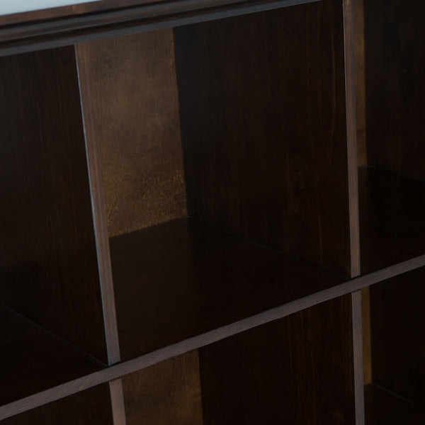 English Elm Acadian 12-Cube Storage Unit – Handcrafted Solid Wood In Brunette Brown For Stylish Organization B136P159412