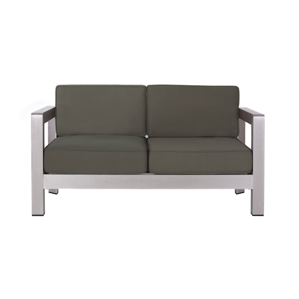 English Elm Aviara Outdoor Loveseat Lightweight Aluminum Frame Deep Seat Patio Lounge 64078.00