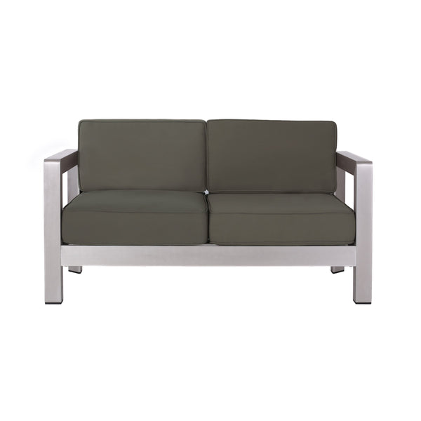English Elm Aviara Outdoor Loveseat Lightweight Aluminum Frame Deep Seat Patio Lounge 64078.00