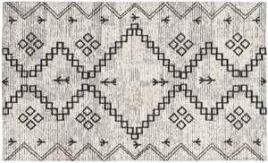 Nourison Brixton BRX01 Machine Made Loom-woven Tribal Border Indoor Only Modern & Contemporary Bohemian Rug Ivory,Black, Ivory Black 64% Polyester,34% Cotton,2% Other 99446887054