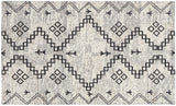 BRX01 Brixton Indoor Accent Rug - Tribal Geometric Design in Ivory and Black for Stylish Decor