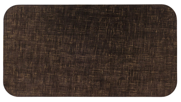 Hooker Furniture Melange Dark Maple Rectangle Cocktail Table With Sculptural X-Base, Rounded Edges & Gold Accents 628-80010-89