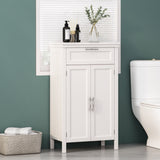 Christopher Knight Home® - Noble House - Edgell Modern Bathroom 2 Door Floor Storage Cabinet with Drawer