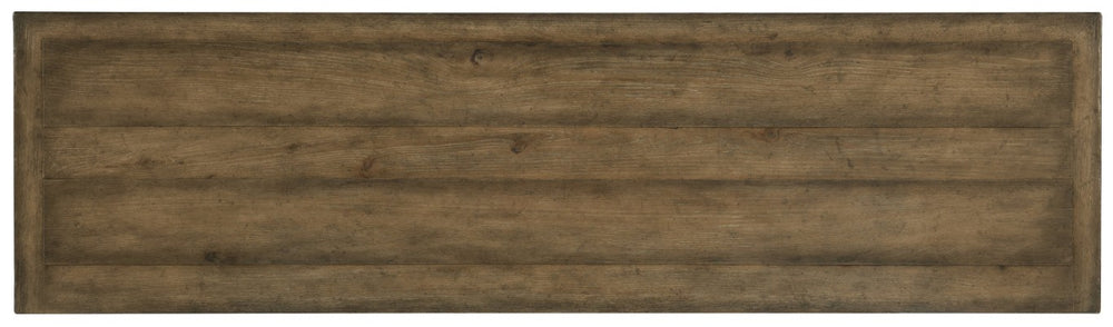 Hooker Furniture Sundance Cliffside Media Console With Rattan Doors, Soft-Close, Venting & Integrated Outlet — Handcrafted Charm 6015-55465-89