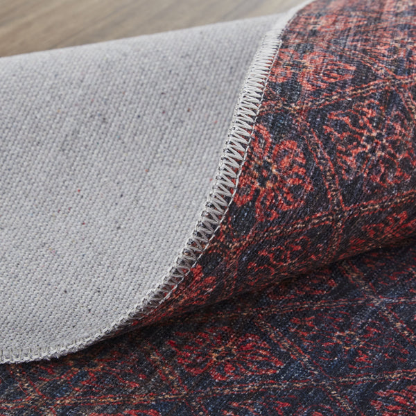 Feizy Rugs Voss Collection Bold And Vibrant Polyester Low Pile Area Rug With Striking Transitional Design Red,Gray Polyester Vos39hafmlt000f71