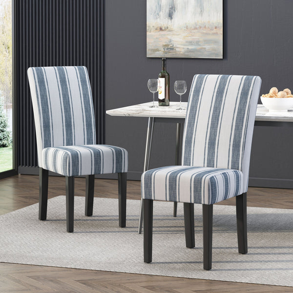 English Elm Christopher Knight Home® - DINING Chair with Plush Fabric Upholstery, Rubberwood Legs, Contemporary Minimalist Comfort and Style Blue 60162.00DBLULNN