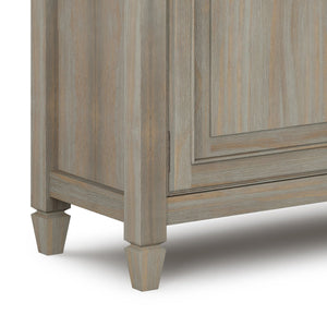 English Elm Connaught Solid Wood Entryway Storage Cabinet - Distressed Grey, Vintage Charm & Versatile Storage Solution B136P158541