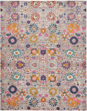 Nourison Passion PSN01 Machine Made Power-loomed No Border Indoor Only Bohemian Transitional Rug Silver, Pink and Grey 100% Polypropylene 99446002778