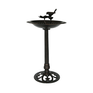 English Elm Christopher Knight Home® - Outdoor Aluminum and Iron Bird Bath Antique Bronze Finish — Rust‑Proof Cast Aluminum Basin, Cast Iron Base, Handcrafted Detail, 33.5" Height 64411.00COP