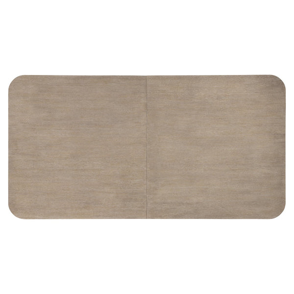 Bernhardt Bernhardt Sculptural Loggia Dining Table In Wire-Brushed Aria Oak, Double Pedestal, 88" W/Leaf K2209