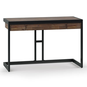 English Elm Erina Small Desk - Handcrafted Rustic Acacia Wood With Metal Frame - Stylish Workspace Solution B136P158631